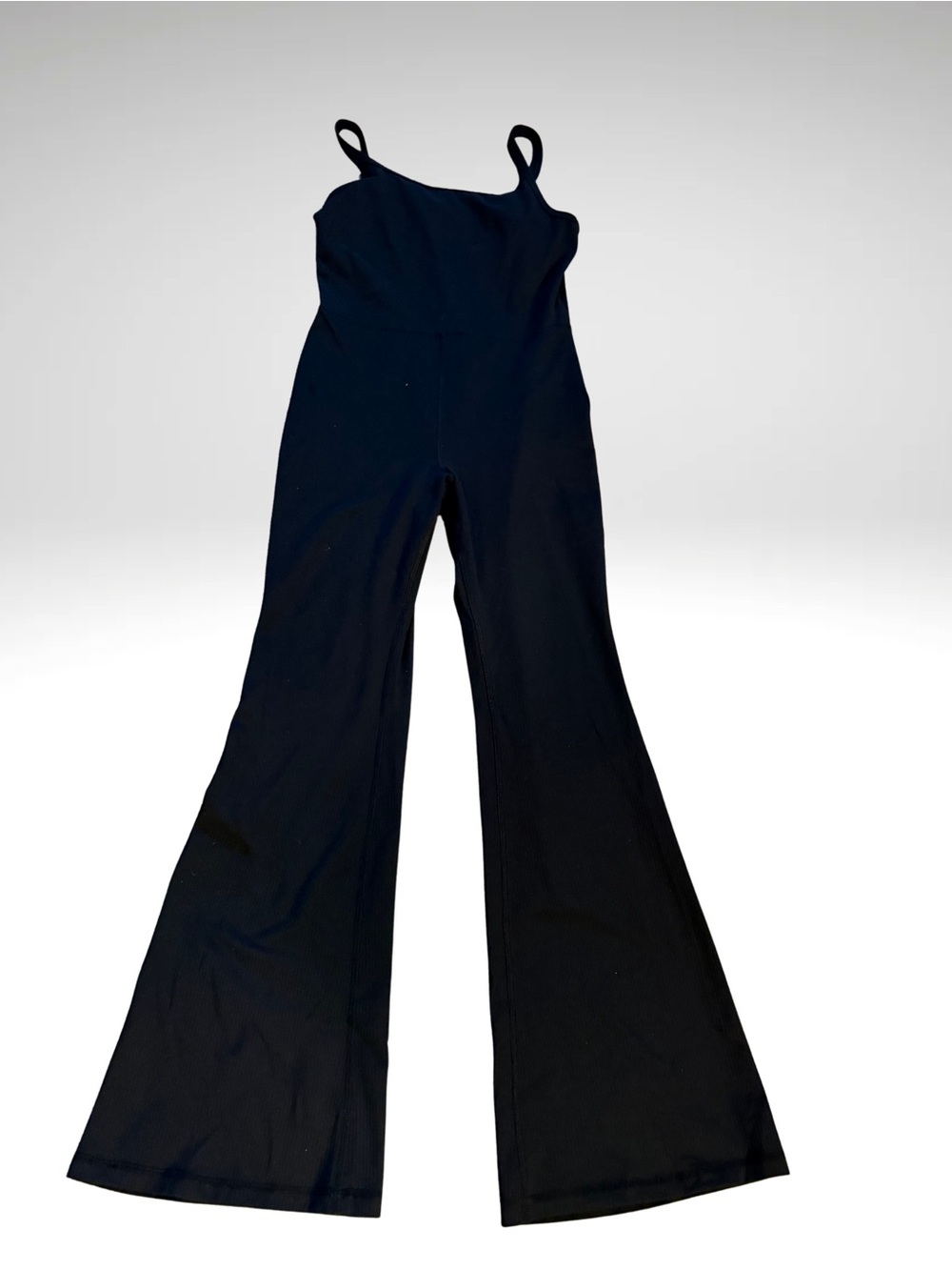 Yogalicious Black Wide-Leg Spaghetti-Strap Jumpsuit